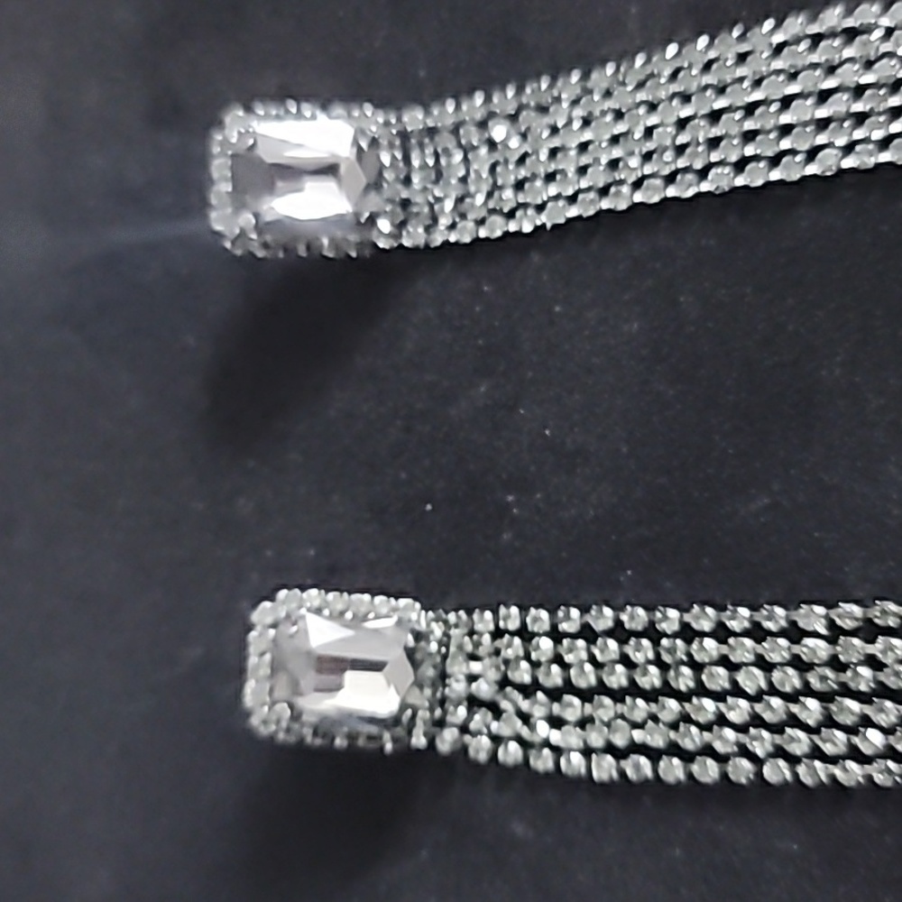 Rhinestone Dangle Earrings - image 2